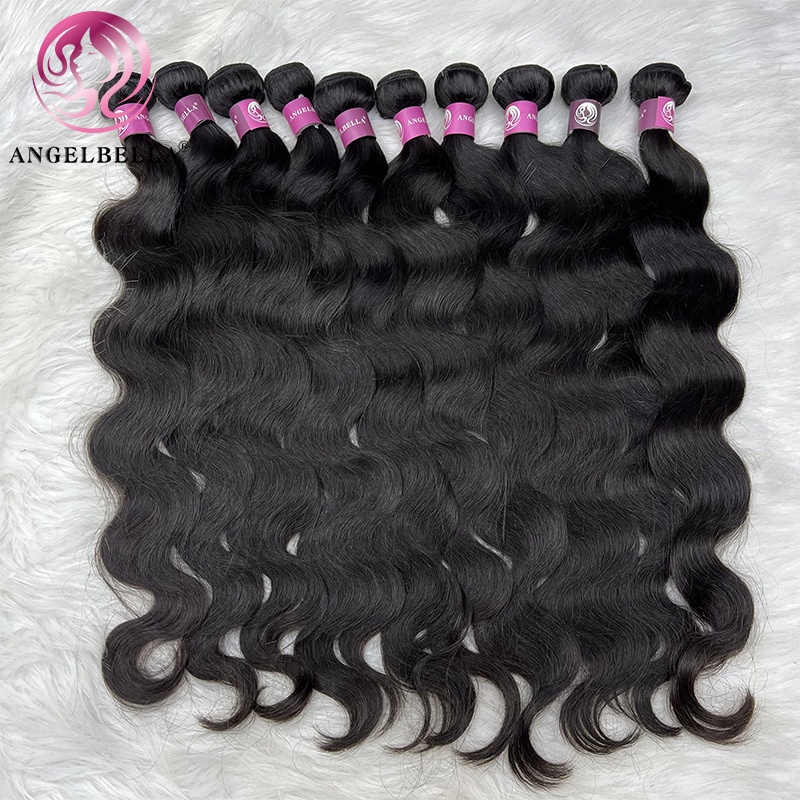Factory en gros Vierge Vierge Vendeur naturel Noir Remy Extensions de cheveux humains Body Wave Double Drawn Human Hair Weave Bundles