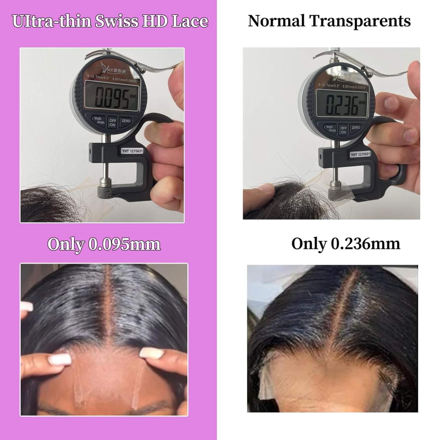 2022 6X6 Lace Closure cheveux humains dentelle transparente partie libre soyeux droite avec des cheveux de bébé