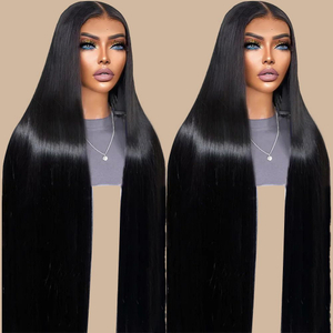 30 40 pouces 13x4 Brésilien brésilien Natural Human Perruque 100% Vierge en dentelle Front Human Hair Wigs pour les femmes noires