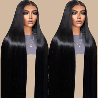30 40 pouces 13x4 Brésilien brésilien Natural Human Perruque 100% Vierge en dentelle Front Human Hair Wigs pour les femmes noires