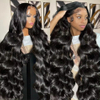 Angelbella 13x4 30inch Wear and Go sans glueless Body Wave brésilien Human Lace Lace Frontal Wigs HD Lace Lace Front Pernues pour les femmes noires