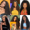 Angelbella Natural Color Jerry Curly 4x4 Long Virgin Remy Hair Wig Hd Transparent Human Human Heum Hair Lace Fermeure Wig