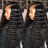 Brésilien Virgin Remy Hair Couleur naturelle Long Wig 200% densité 4x4 Wigs de fermeture de la dentelle à vagues de l'océan sans glueless HD