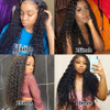Black Natural Raw Indien Deep Deep Hd Lace Full Lace Front Pernues de cheveux humains bouclés Dee