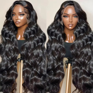 Angelbella 220% de densité Body Wave Lace Frontal Human Hair Wigs Vendeurs 13x4 Wig Front Wig Black pour femmes