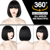Machine complète Bob Straight Bob avec Bang pour les femmes 8 10 12 14 16 pouces