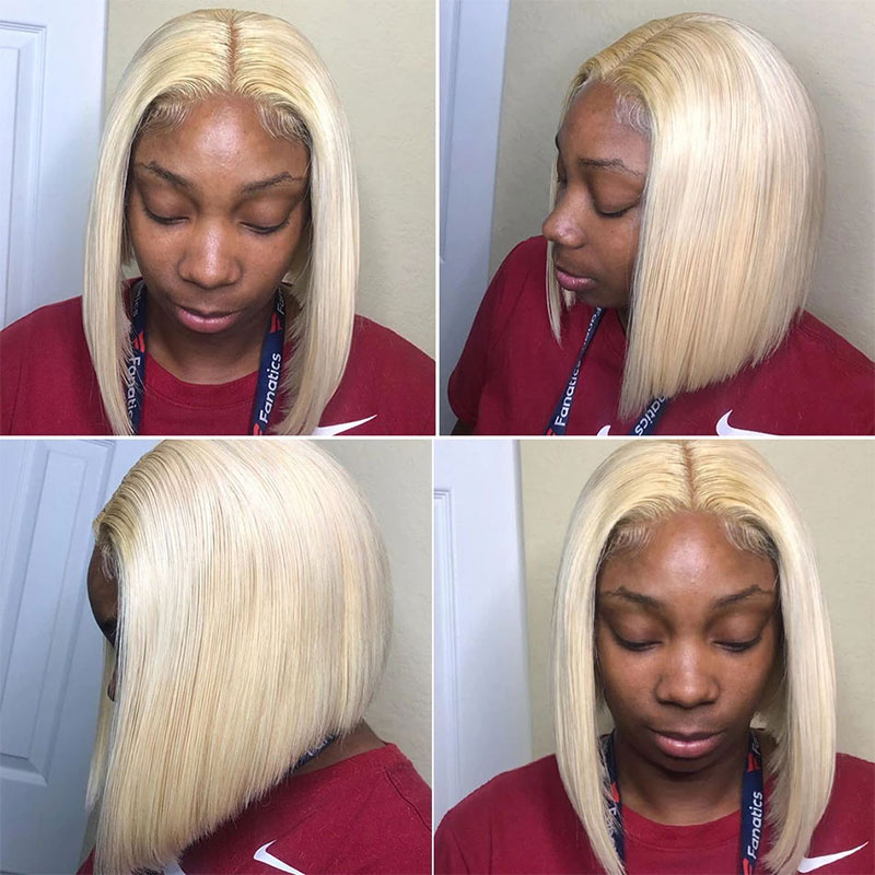Transparent 613 Blonde blonde Pernues avant pour les femmes noires Remy Brésilien brésilien perruques de cheveux humains