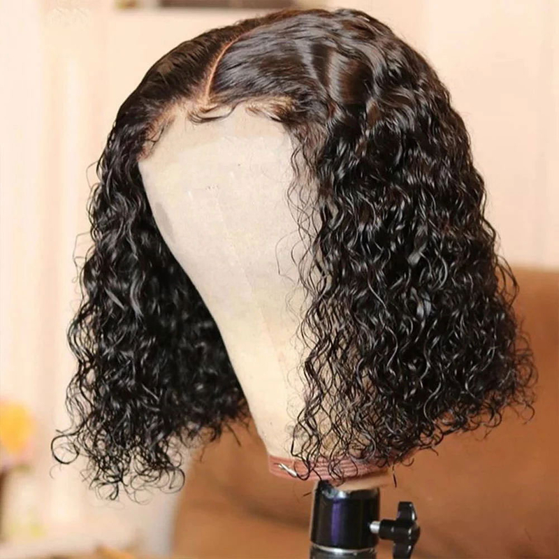 Perruques brésiliennes de cheveux humains en gros remy courte grosse vague dentelle de lacet bob perruques