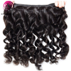Brésilien Human Hair 3 Packs with Lace Fermeure Wave Low Wave 100 Bundles de cheveux humains avec fermeture