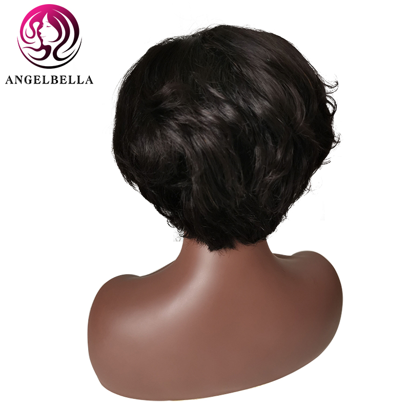 Real Natural Black Human Hair Wigs pour les ventes 