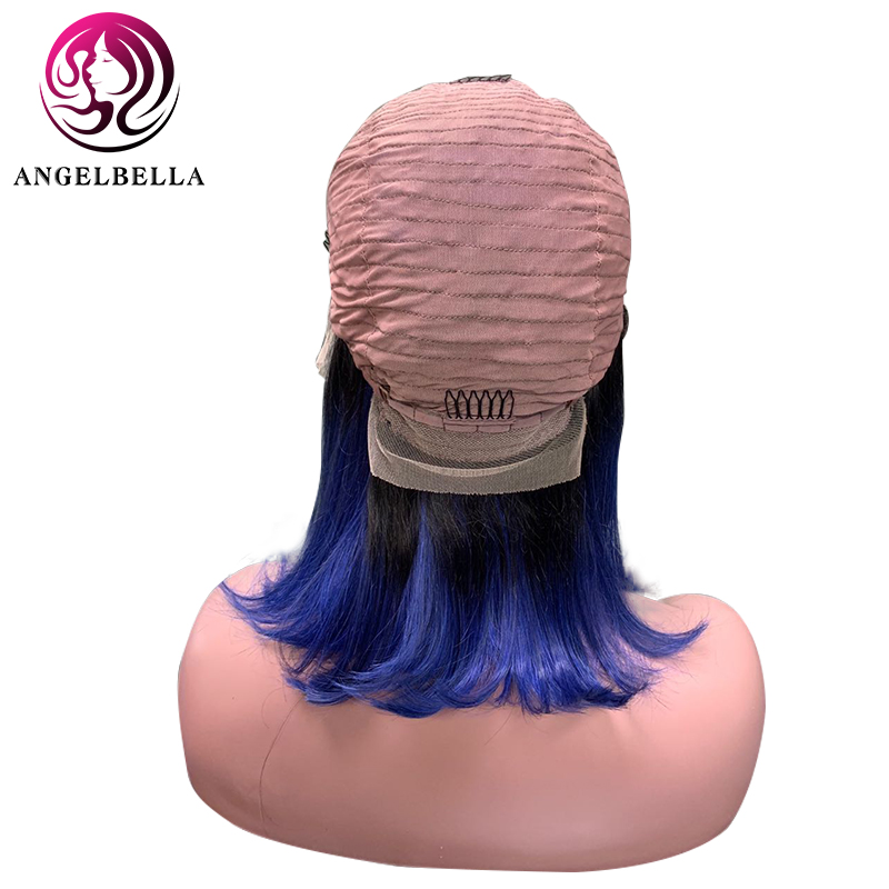 100% Wigs Bob Green Bob de 12 pouces de haute qualité avec une frange courte coiffure droite perruque verte pour la fête Cosplay