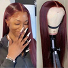 Angelbella Hair Straight Burgundy 99J Human Hair Wigs