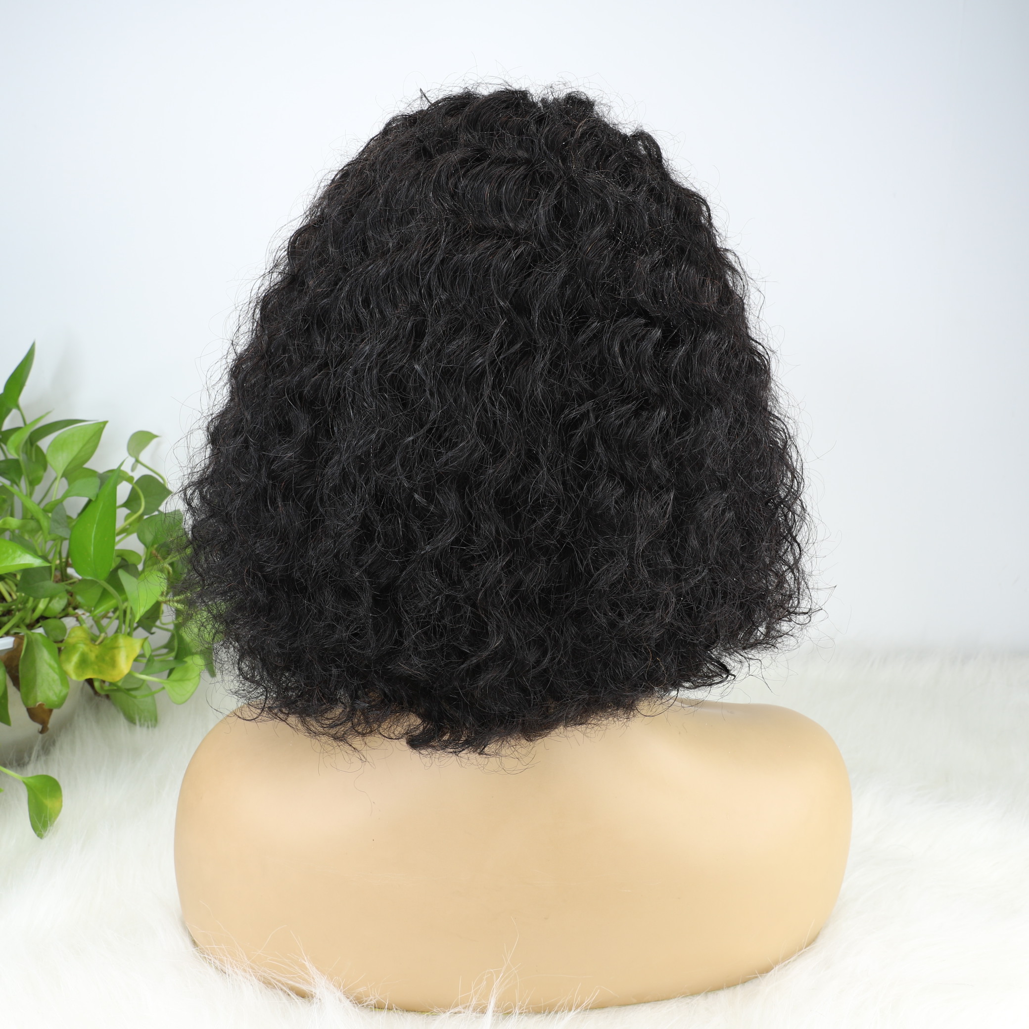 Bob Human Hair Wigs 13x4 en dentelle avant avant vague profonde pré-gardée