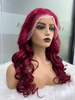 Bourgogne 99J Red Color Body Wig Wig Lace Lace Pernues