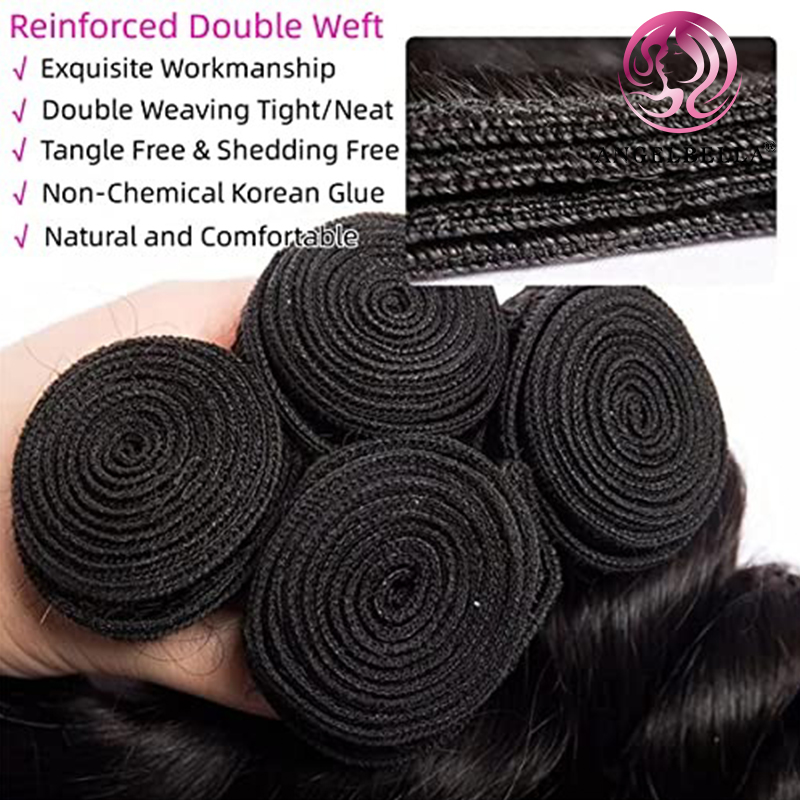 Anglebella Queen Doner Virgin Hair 10a Grade Brésilien 24 26 28 pouces Body Wave Human Human 100% non transformés 
