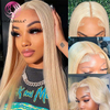 Angelbella Queen Doner Virgin Hair Quality 613 Human Hair Lace Lace Wigs Straitement 13x4 HD Frontal Blonde Wig