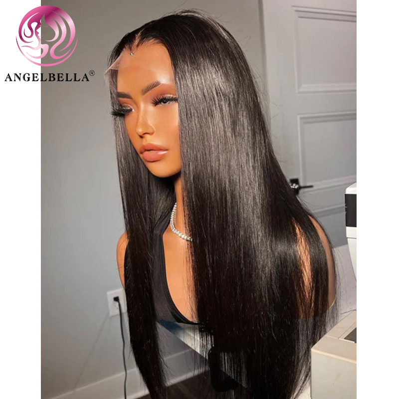 Angelbella Queen Doner Virgin Hair 13X6 28 30 pouces Strucy Hd Lace Frontal Wigs Perrudes de cheveux humains péruviens pour femmes Remy Hair