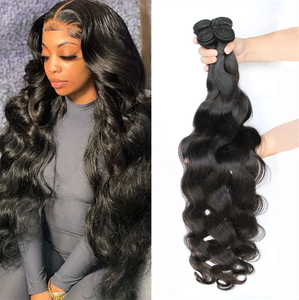 Angelbella en gros de haute qualité brésilien Remy Human Human Human Natural Black Double Drawn Extension Body Bundles