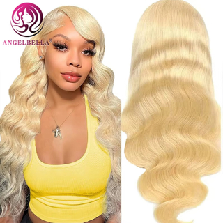 Vente en gros 613 vague de corps transparent en dentelle transparente perruques de cheveux humains vietnamiens crus 180 densité brésilienne en dentelle brésilienne pour femmes