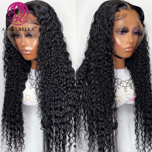 Black Natural Raw Indien Deep Deep Hd Lace Full Lace Front Pernues de cheveux humains bouclés Dee
