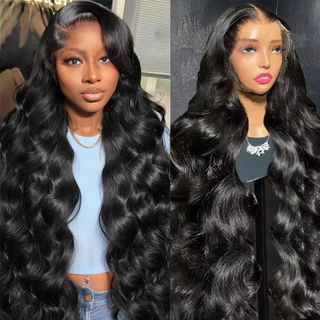 Angelbella 220% densité 13x4 Human Hair Lace Lace Frontal Wigs Vendeurs 30inch Body Wave Wave HD Lace Lace Perruques avant pour femmes noires
