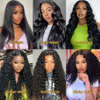 Angelbella Natural Black 220% densité 30 pouces 13x6 Body Wave Lace Front HDless dentelle sans glue frontal Frontal Perreaux de poils humains cueillis pour les femmes