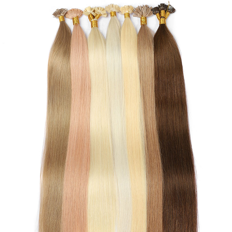 Angelbella en gros Extensions de cheveux i-tip Cuticule Aligné Os Right I-Tip Hair Extensions 100% cru vierge cheveux humains
